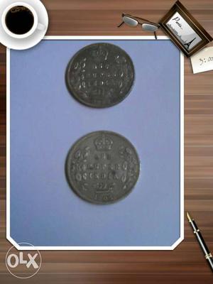 Two Round Black Coins