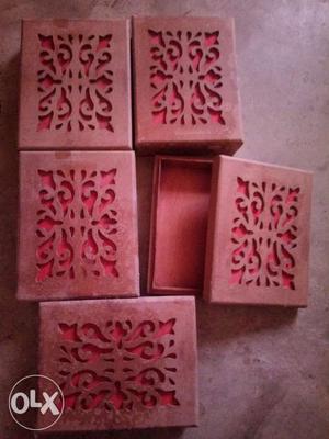 Wooden Gift Box Unused(Set of 5)