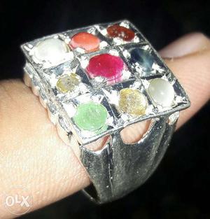 A1 Silver Quality Ring and 9 Original Stones.