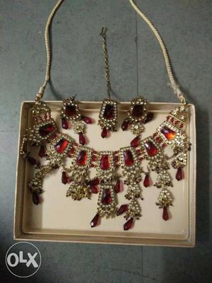 Anardana jewellery Har mehroon set