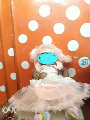 Beutifull baby dress only one time used 6 month