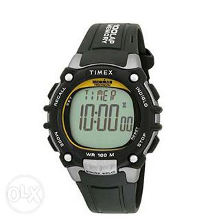 Black And Silver Times Digital Timer Watch