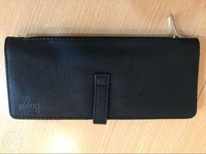 Black Leather Clutch Bag