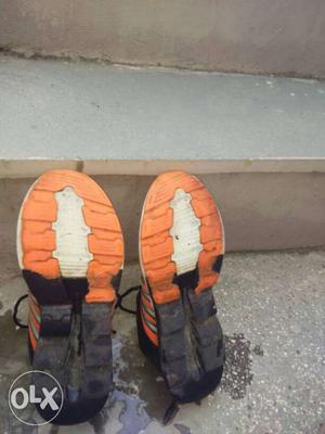 Black-and-orange Shoe Soles