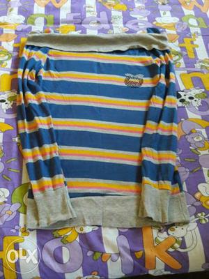 Blue And Yellow Stripe Longsleeve top