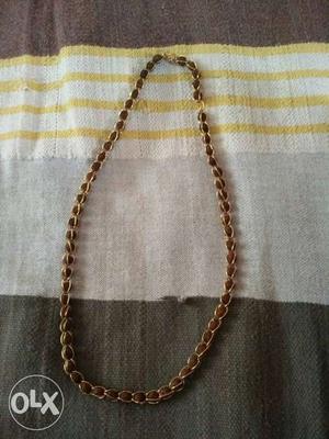 Gold And Brown Beaded Accessory