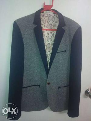 Gray And Black Formal Suit Jacket