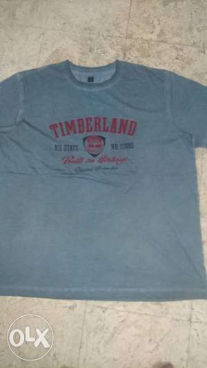 Gray Timberland Print Crew-neck Shirt