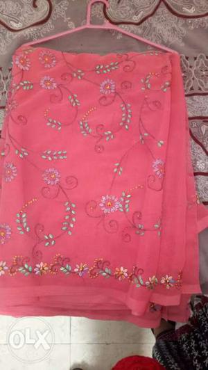 Hand embroidery sari 700 each