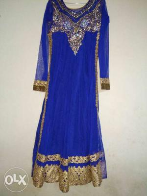 Long length suit with net fabric. full stone