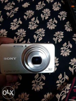 Silver Sony Cybershot Camera