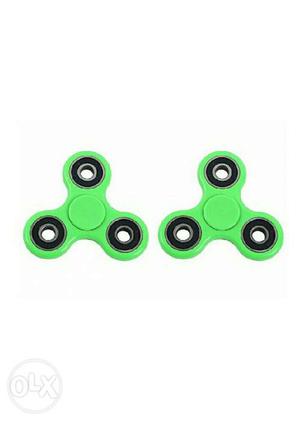 Two Green Hand Spinners