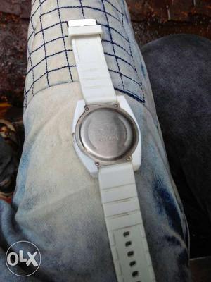 White And Silver Watch