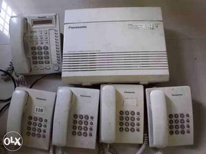 White Panasonic Telephones