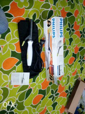 White Philips Hair Curling Iron With Box