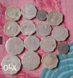 15 old coins of 10 paise. Per coin Rs.50