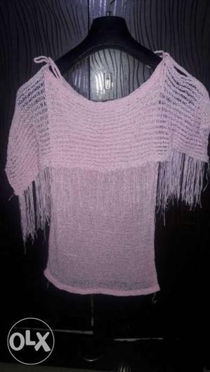 Baby pink colour top in New style for girl