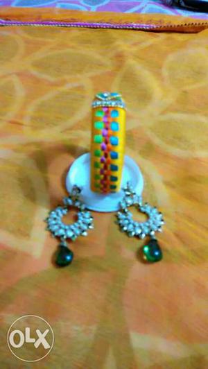 Beautiful multicolored silk thread bangle with a