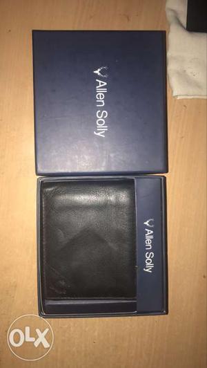 Black Allen Solly Leather Wallet In Box