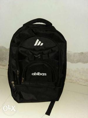 Black And White Abibas Backpack