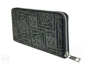 Black And White Long Wallet