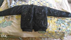 Black Retro Company Jacket Medium Size Winter