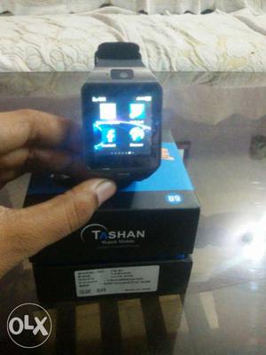 Black Tashan Digital Watch With Black Sports Band On Box