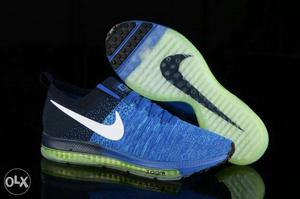 Black-and-blue Nike Air  Shoes