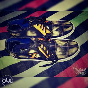Black-and-brown Suede Sneakers