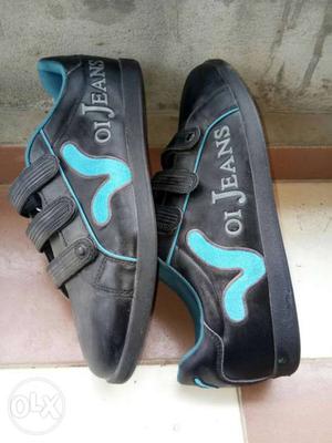Black-and-teal Oi Jeans Sneakers Uk