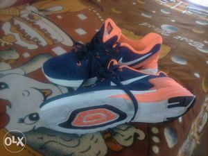 Blue-and-orange Nike Air Shoes 8 size