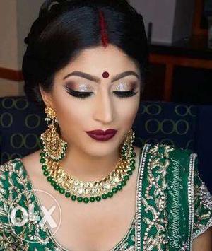 Bridal makeup  with hairstyle