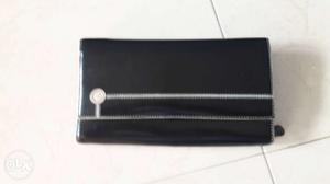 Designer black hand clutch purse