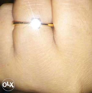 Diamond gold ring, certified diamond 0.30carat
