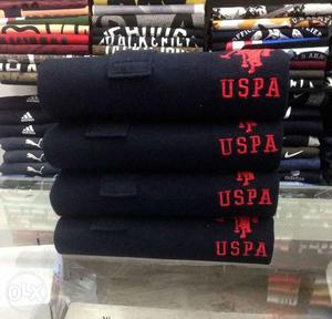 Four Black-and-red USPA Printed Shorts