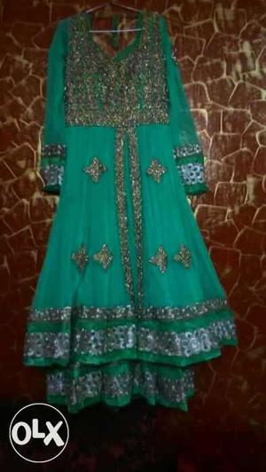 Green And Grey Traditional Dress
