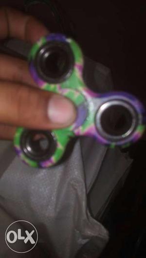 Green And Purple Fidget Spinner