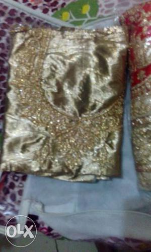 Lehnga Brown Sequined Traditional party wear
