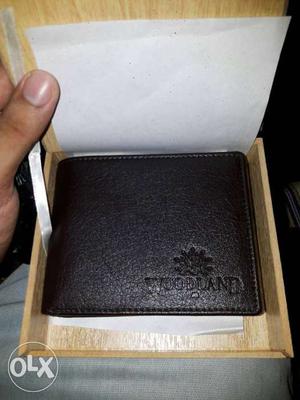 New Brown leather woodland wallet