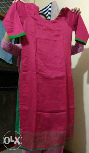 New self designer kurti pink in front n green in