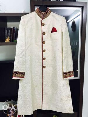 One time used brand new condition sherwani with