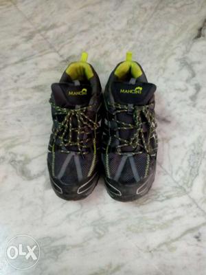 Pair Of Black Manhin Hiking Shoes