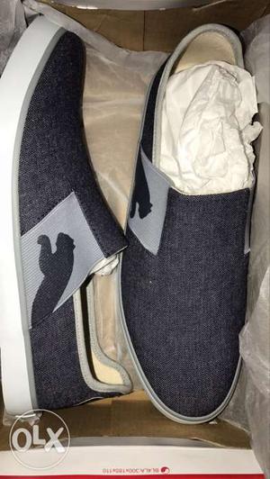 Pair Of Black Puma Slip-on Shoes In Box