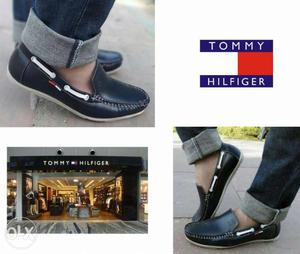 Pair Of Black Tommy Hilfiger Loafers