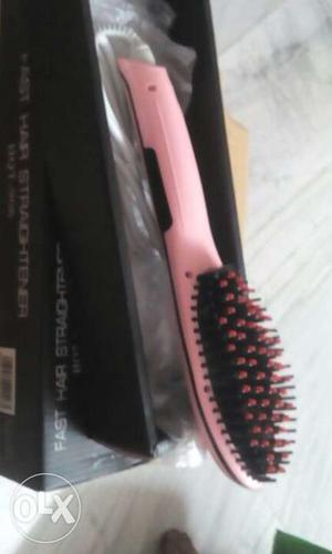 Pink Corded Electric Hair Brush With Box