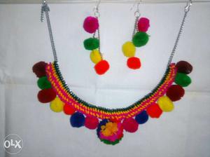 Pom pom necklace for 2k17 navratri collection
