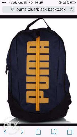 Puma Blue/Black Backpack at just 
