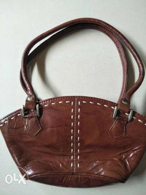 Pure leather purse with 2 compartments