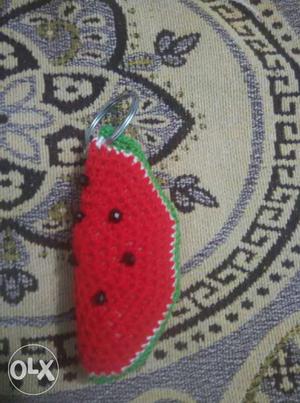 Red And Green Watermelon key chain