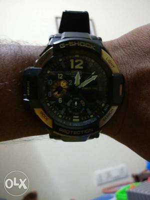 Round Black And Brown G-Shock Digital Watch